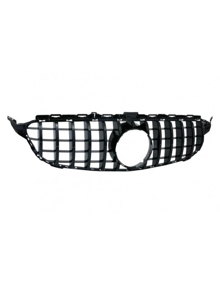 Griglia anteriore per Mercedes Classe C W5 S5 C5 S5 (14-18) GT-R Panamericana Design Black w/out Fotocamera