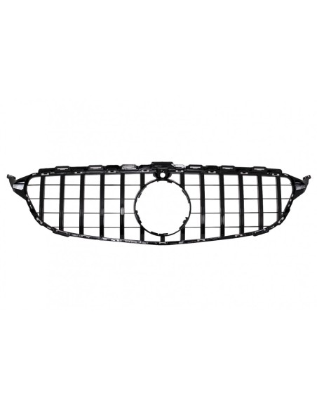 Griglia centrale per Mercedes Classe C W5 S5 C5 (14-18) GT-R Panamericana Design Nero w/ 360 Fotocamera
