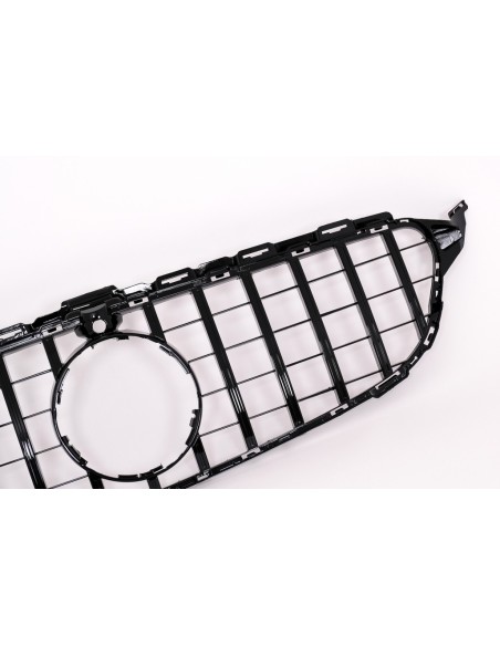 Griglia centrale per Mercedes Classe C W5 S5 C5 (14-18) GT-R Panamericana Design Nero w/ 360 Fotocamera