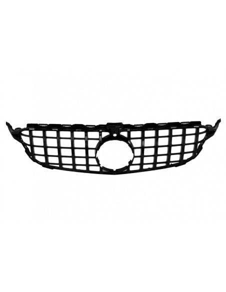 Griglia centrale per Mercedes Classe C W5 S5 C5 (14-18) GT-R Panamericana Design Nero w/ 360 Fotocamera