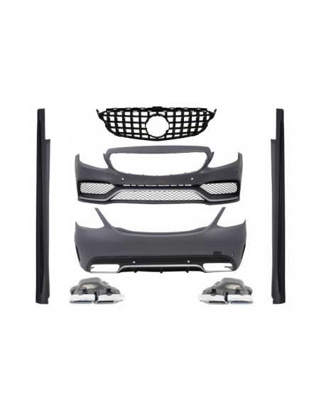 Kit completo w/ griglia anteriore per MERCEDES C-Class W5 Sedan (14-18) C63 A-Design