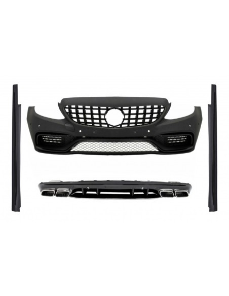 Paraurti anteriore completo w/ diffusore e gonne laterali per MERCEDES C-Class W5 S5 (14-) solo AMG Spot Line