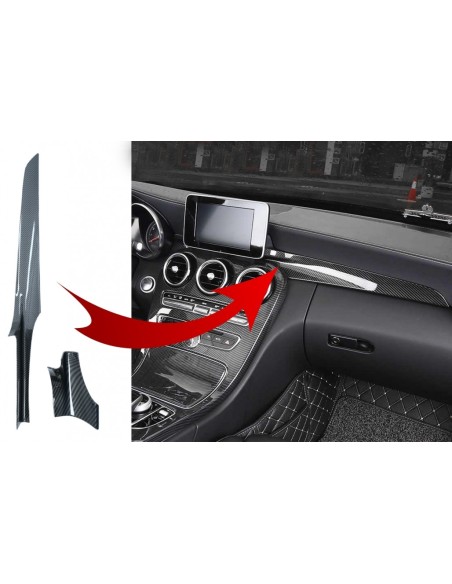 Centro auto console cruscotto strisce Trim interno per Mercedes C-Class W5 (14-18) GLC X253 (15-18)
