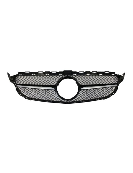 Griglia anteriore w/ lato adesivo adesivo vinile grigio scuro per MERCEDES C-Class C5 A5 (14-18) C63 Design
