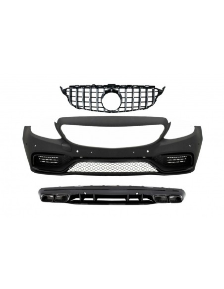 Paraurti anteriore w/ griglia crom w/ out fotocamera e diffusore per Mercedes classe C W5 S5 (14-18) C63 Design