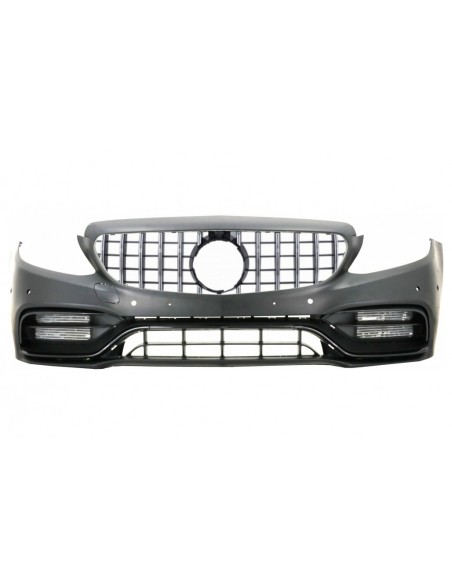 Paraurti anteriore w/ Griglia cromata per Mercedes C-Class W5 S5 A5 C5 (14-18) C63 Design