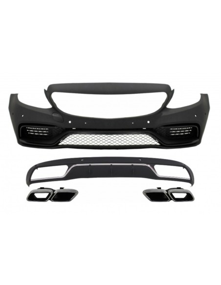 Paraurti anteriore w/out griglia centrale e diffusore w/ Chrome per Mercedes C-Class W5 S5 (14-18) C63 Design