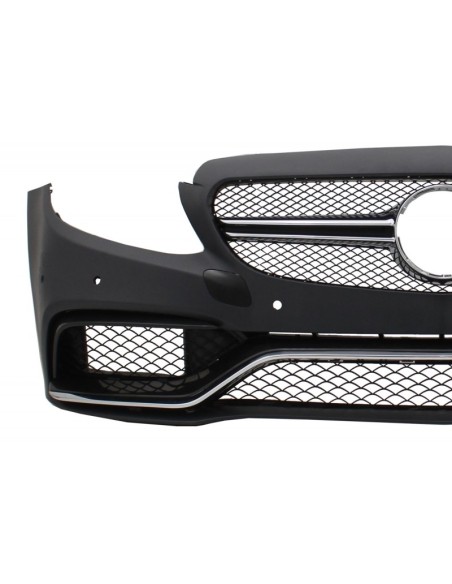 Paraurti anteriore e diffusore w/ nero per Mercedes C-Class W5 S5 (14-18) C63 Design