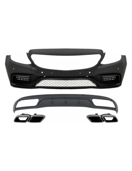 Paraurti anteriore w/ out griglia e diffusore w/ Chrome per Mercedes C-Class W5 S5 (14-18) C63 Look