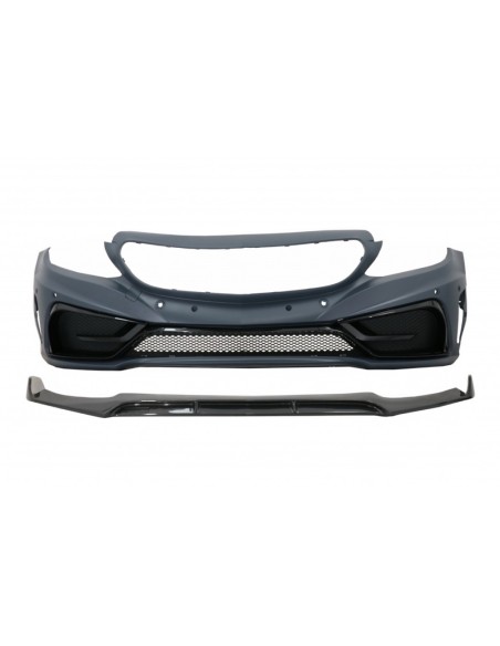 Paraurti anteriore w/ labbro in carbonio reale per Mercedes C-Class W5 S5 A5 C5 (14-19) Limousine T-Model Coupe Cabriolet