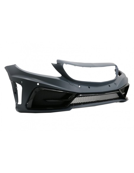 Paraurti anteriore w/ labbro in carbonio reale per Mercedes C-Class W5 S5 A5 C5 (14-19) Limousine T-Model Coupe Cabriolet
