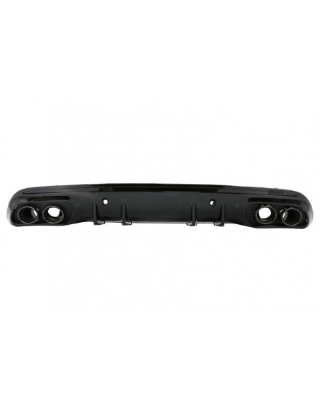 Paraurti posteriore diffusore w/ scarico per Mercedes C-Class W5 (14-) e tronco spoiler pianoforte nero