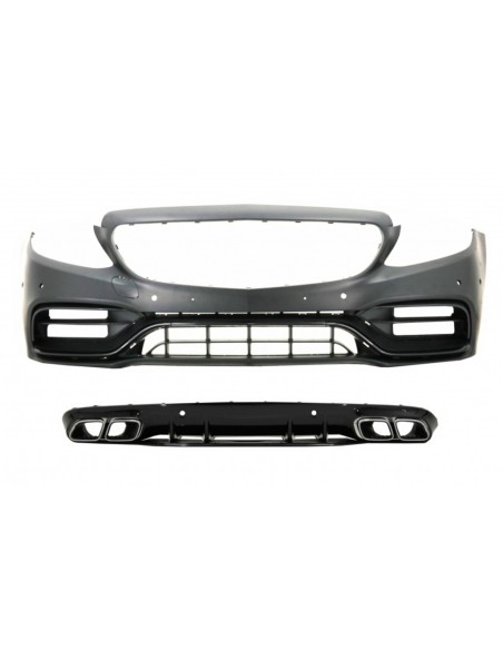 Paraurti anteriore w/ diffusore per Mercedes C-Class A5 Cabriolet C5 Coupé (14-19) C63 Design