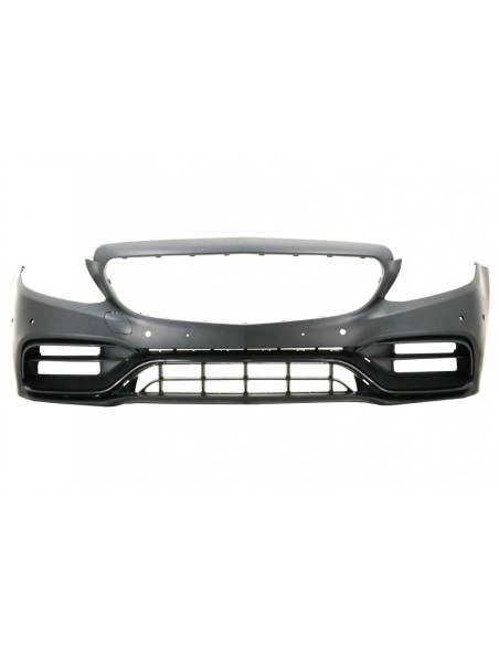 Paraurti anteriore w/ diffusore doppia uscita e scarico suggerimenti per Mercedes C-Class A5 Cabriolet C5 Coupe (14-19)