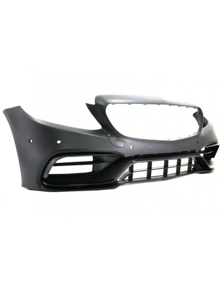 Paraurti anteriore w/ diffusore doppia uscita e scarico suggerimenti per Mercedes C-Class A5 Cabriolet C5 Coupe (14-19)