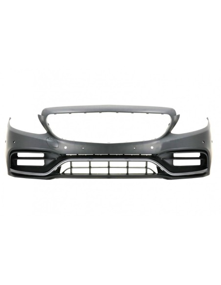 Paraurti anteriore w/ diffusore doppia uscita e scarico suggerimenti per Mercedes C-Class A5 Cabriolet C5 Coupe (14-19)