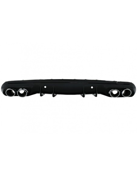 Paraurti posteriore diffusore w/ scarico e tronco spoiler nero opaco per Mercedes C-Class W5 S5 AMG Sport Line