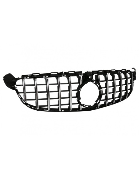 Griglia anteriore per Mercedes Classe C C63 W5 Berlina S5 T-Modell A5 Cabriolet C5 Coupé (03.18-) w/ fotocamera Nero Cromo