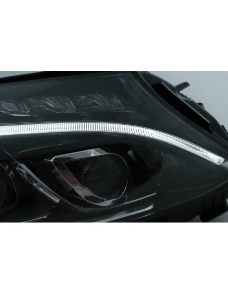 Full LED DRL Fari per Mercedes Classe C W5 S5 A5 C5 (14-18) Nero