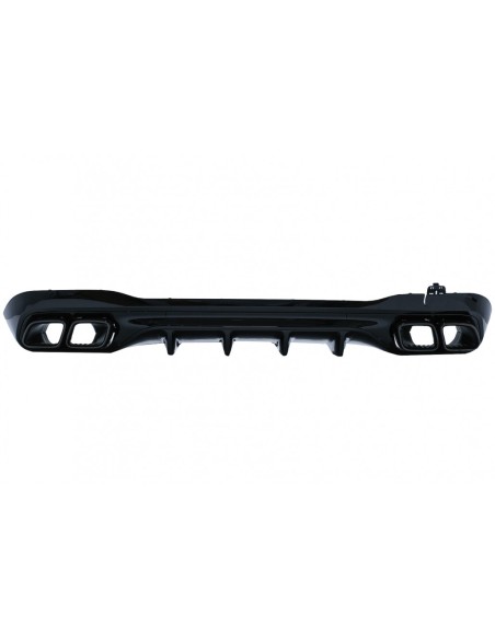 Paraurti posteriore diffusore w/ nero scarico per Mercedes C classe W6 S6 Sport Line (21-Up) C63 Design