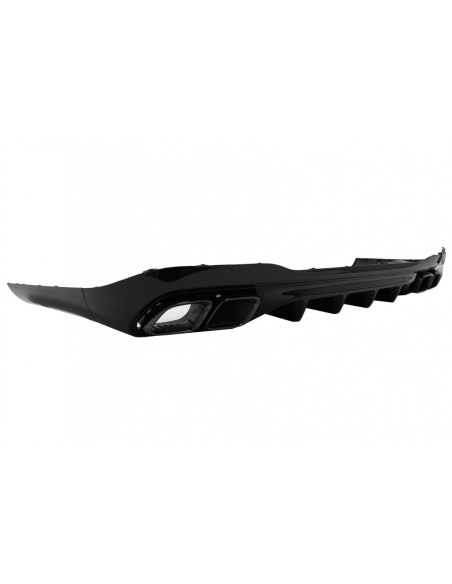 Paraurti posteriore diffusore w/ nero scarico per Mercedes C classe W6 S6 Sport Line (21-Up) C63 Design