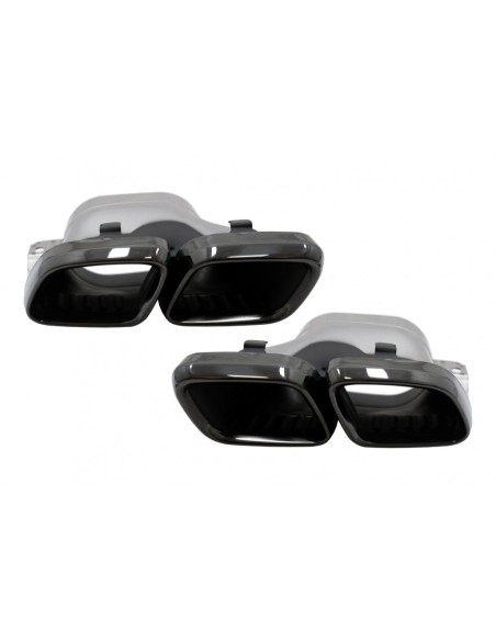 Silenziatore di scarico Suggerimenti per Mercedes C-Class W5 S5 C5 A5 C63 C63S Lifting (19-up) Nero