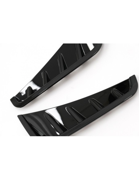Paraurti anteriore Alette laterali Flics per Mercedes C-Class W5 S5 Berlina T-Model Facelift (18-) Piano Nero