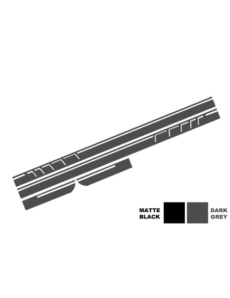 Adesivi laterali in vinile grigio scuro per Mercedes CLA W117 C117 X117 (13-16) Classe W176 (12-up)