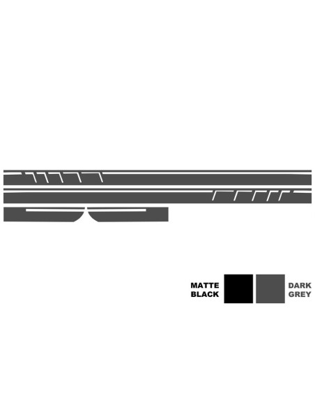 Adesivi laterali in vinile grigio scuro per Mercedes CLA W117 C117 X117 (13-16) Classe W176 (12-up)