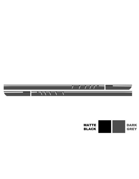 Adesivi laterali in vinile grigio scuro per Mercedes CLA W117 C117 X117 (13-16) Classe W176 (12-up)