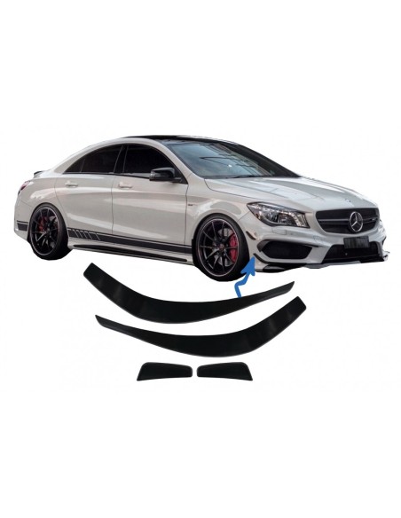 Paraurti anteriore Splitter alette Aero per Mercedes CLA W117 C117 X117 (13-16) CLA45 Design