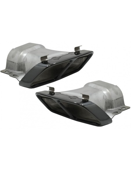 Silenziatore di scarico Suggerimenti per Mercedes A-Class W176 (12-18) CLA W117 C117 (12-18) A45 CLA45 Design Nero