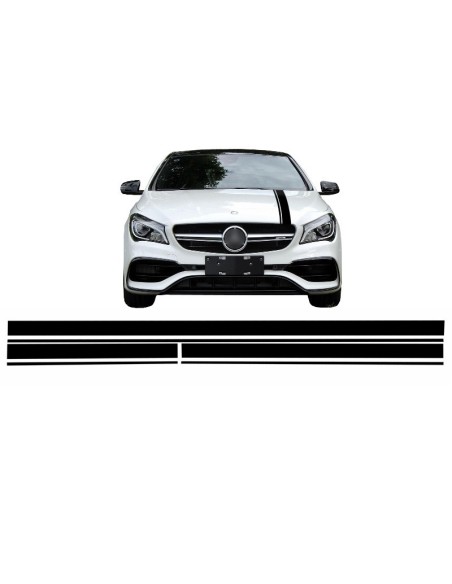 Set Adesivo Nero opaco superiore del cofano del tetto e portellone per MERCEDES CLA W117 C117 X117 (13-16) Classe A W176 (12-18)