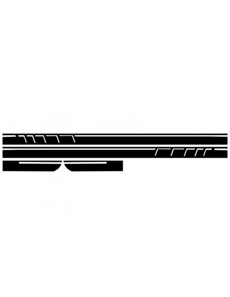 Set Adesivo laterale Decals&Upper cofano tetto portellone nero opaco per MERCEDES Benz CLA W117 C117 X117 (13-16) W176 (12-18)