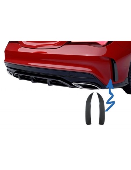 Paraurti posteriore Splitter alette di sfiato laterali Flics per Mercedes CLA W117 C117 X117 (13-18) CLA45 Design
