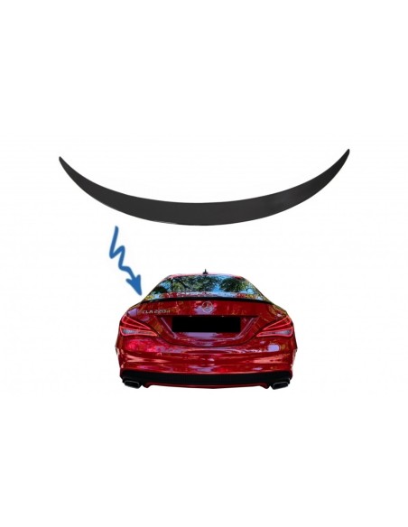 Bagagliaio Cofano Spoiler per Mercedes CLA C117 W117 (13-18) Nero lucido