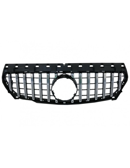 Griglia centrale anteriore per Mercedes CLA C117 X117 W117 (13-18) CLA45 GT-R Panamericana Design nero cromato