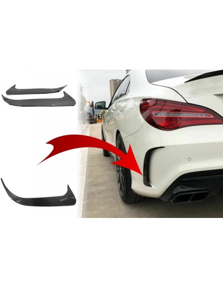 Alette laterali per paraurti posteriori Flips per MERCEDES CLA W117 (14-18) Carbon Edition