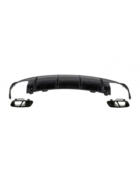 Paraurti posteriore diffusore d'aria w/ scarico per Mercedes CLA W117 X117 tiro freno (13-18) Facelift CLA45 Look nero