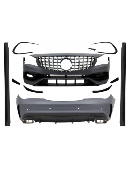 Kit completo per Mercedes CLA W117 C117 (13-18) Facelift CLA45 Design w/ Griglia anteriore