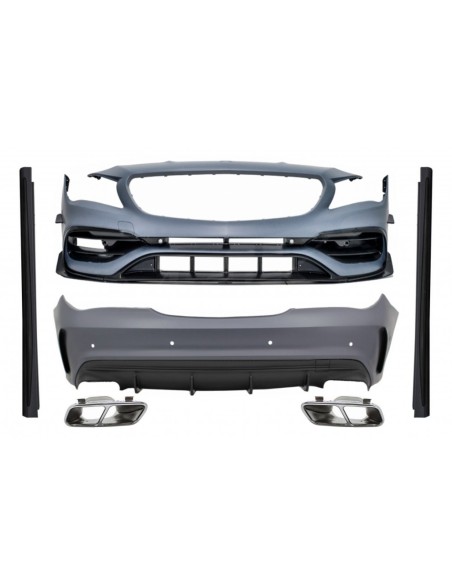 Kit completo w/ scarico cromo per Mercedes CLA C117 W117 (13-18) Facelift CLA45 Design