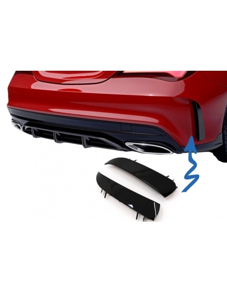 Paraurti posteriore Splitter alette di sfiato laterali Flics per Mercedes CLA W117 C117 X117 (13-18) CLA45 Design
