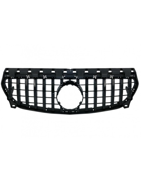 Griglia centrale anteriore per Mercedes CLA C117 X117 W117 Facelift (16-18) CLA45 GT-R Panamericana Design Full Black