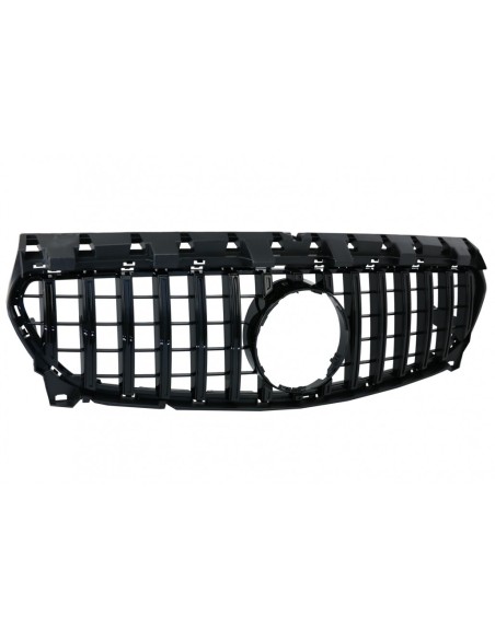 Griglia centrale anteriore per Mercedes CLA C117 X117 W117 Facelift (16-18) CLA45 GT-R Panamericana Design Full Black