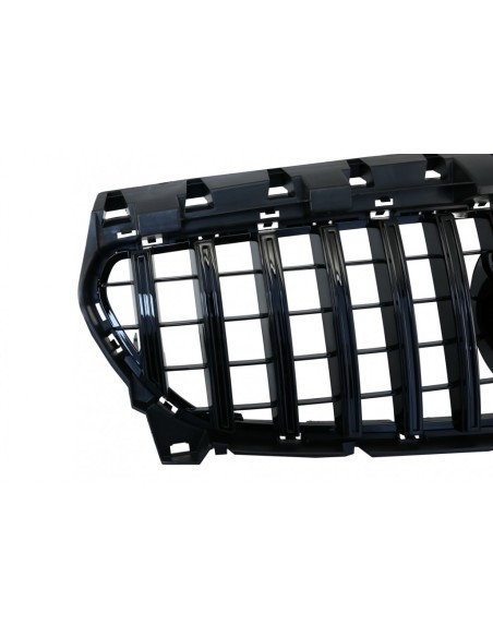 Griglia centrale anteriore per Mercedes CLA C117 X117 W117 Facelift (16-18) CLA45 GT-R Panamericana Design Full Black
