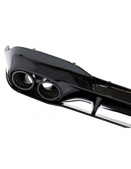 Diffusore posteriore e punte di scarico per Mercedes CLA X118 Shooting Brake C118 Coupe Sport Line (19-up)
