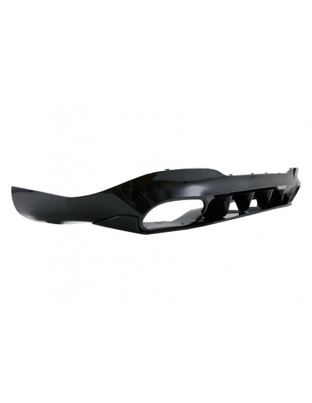 Diffusore posteriore e puntali di scarico argento per Mercedes CLA X118 Tiro freno C118 Coupé Sport Line (19-up) CLA35 Design
