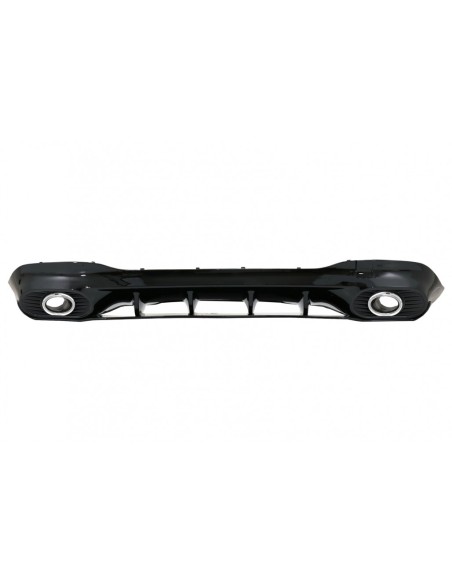 Diffusore posteriore e punte di scarico Silver w/ Griglia anteriore Cromo per Mercedes CLA X118