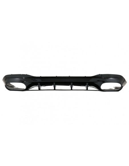 Diffusore posteriore e punte di scarico Silver w/ Griglia anteriore Cromo per Mercedes CLA X118