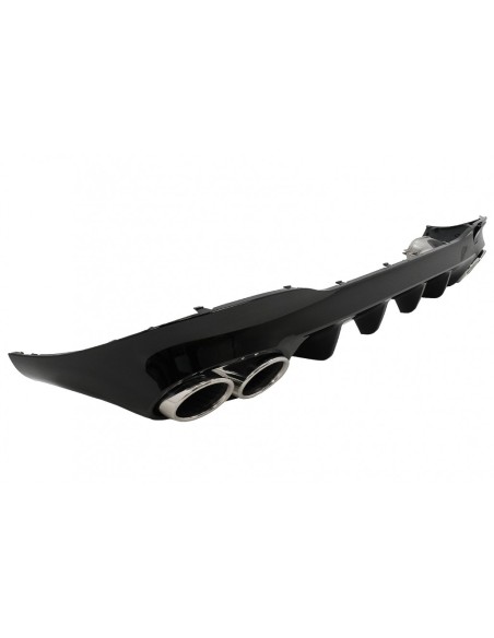 Diffusore posteriore e punte di scarico cromate per Mercedes CLA X118 Shooting Brake C118 Coupe Sport Line (19-up) CLA45S